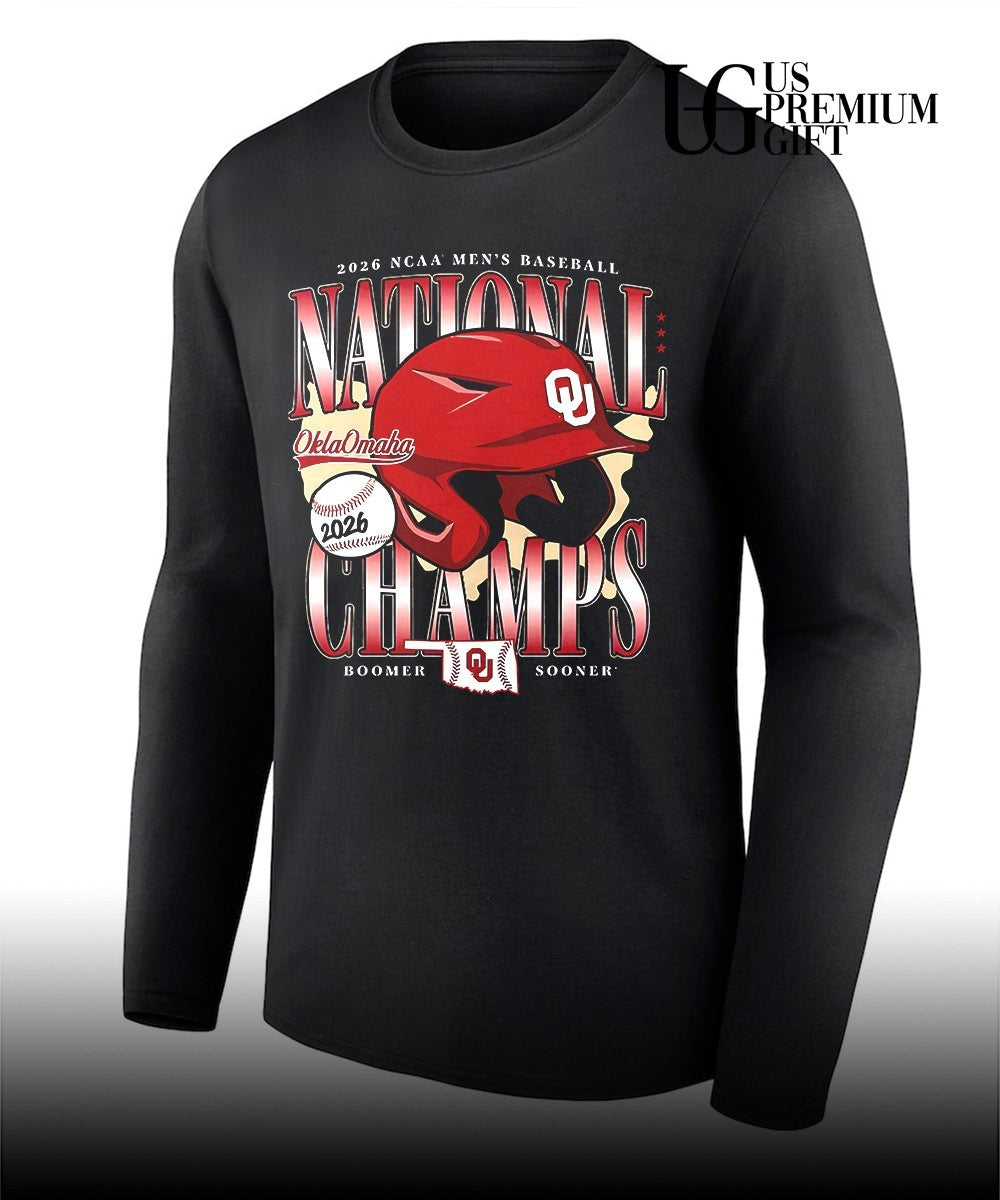 Oklahoma Sooners 2026 NCAA Men’s Baseball National Champs OklaOmaha helmet shirt