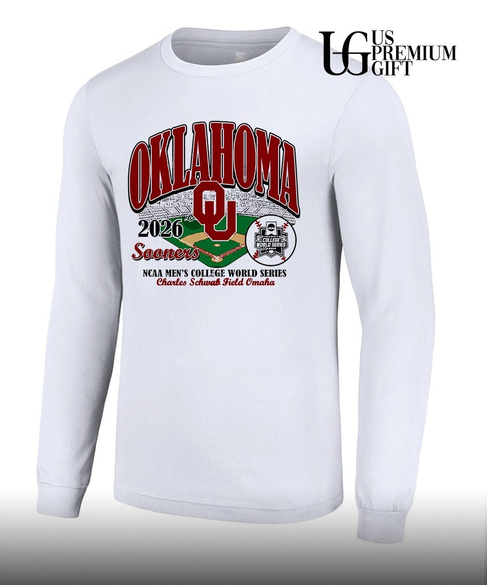 Oklahoma Sooners 2026 NCAA Men’s College World Series Charles Schwab Field shirt