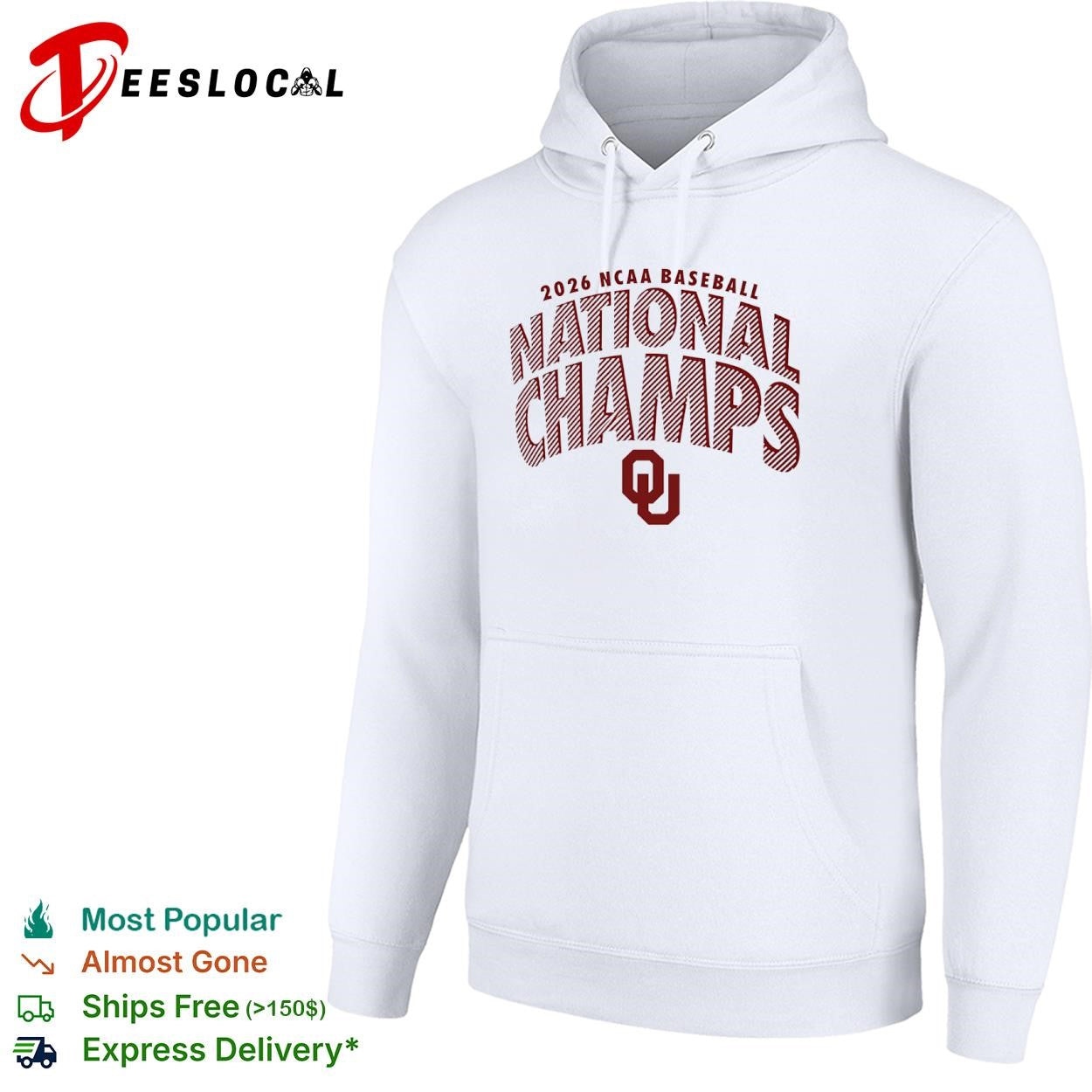 Oklahoma Sooners 2026 NCAA baseball national champs striped shirt