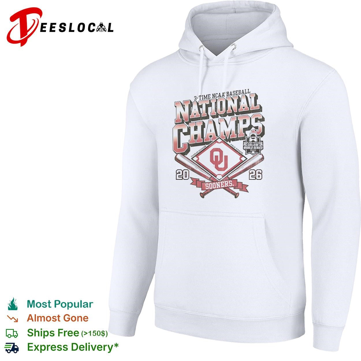 Oklahoma Sooners 3 Time NCAA Baseball National Champs Charles Schwab Field Omaha shirt