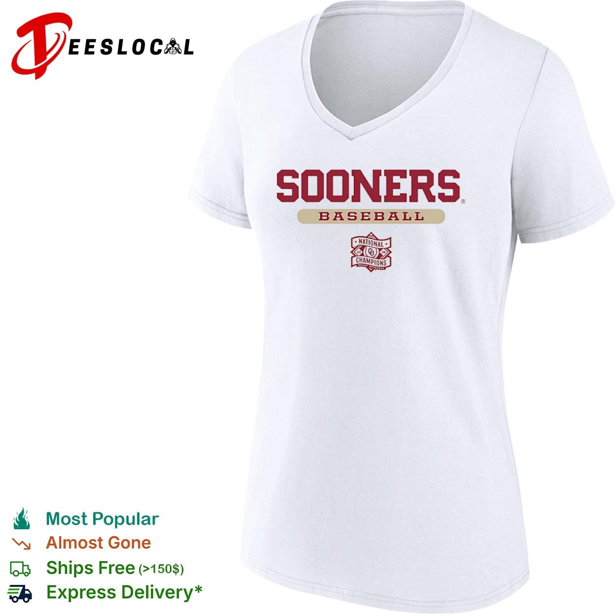 Oklahoma Sooners Baseball National Champions 2016 University Athletics logo shirt