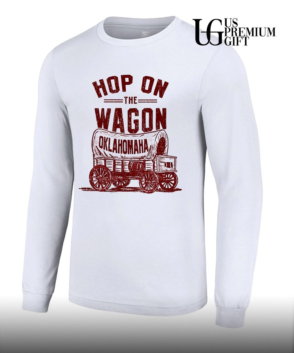 Oklahoma Sooners College Football Hop on the Wagon Oklahomaha shirt