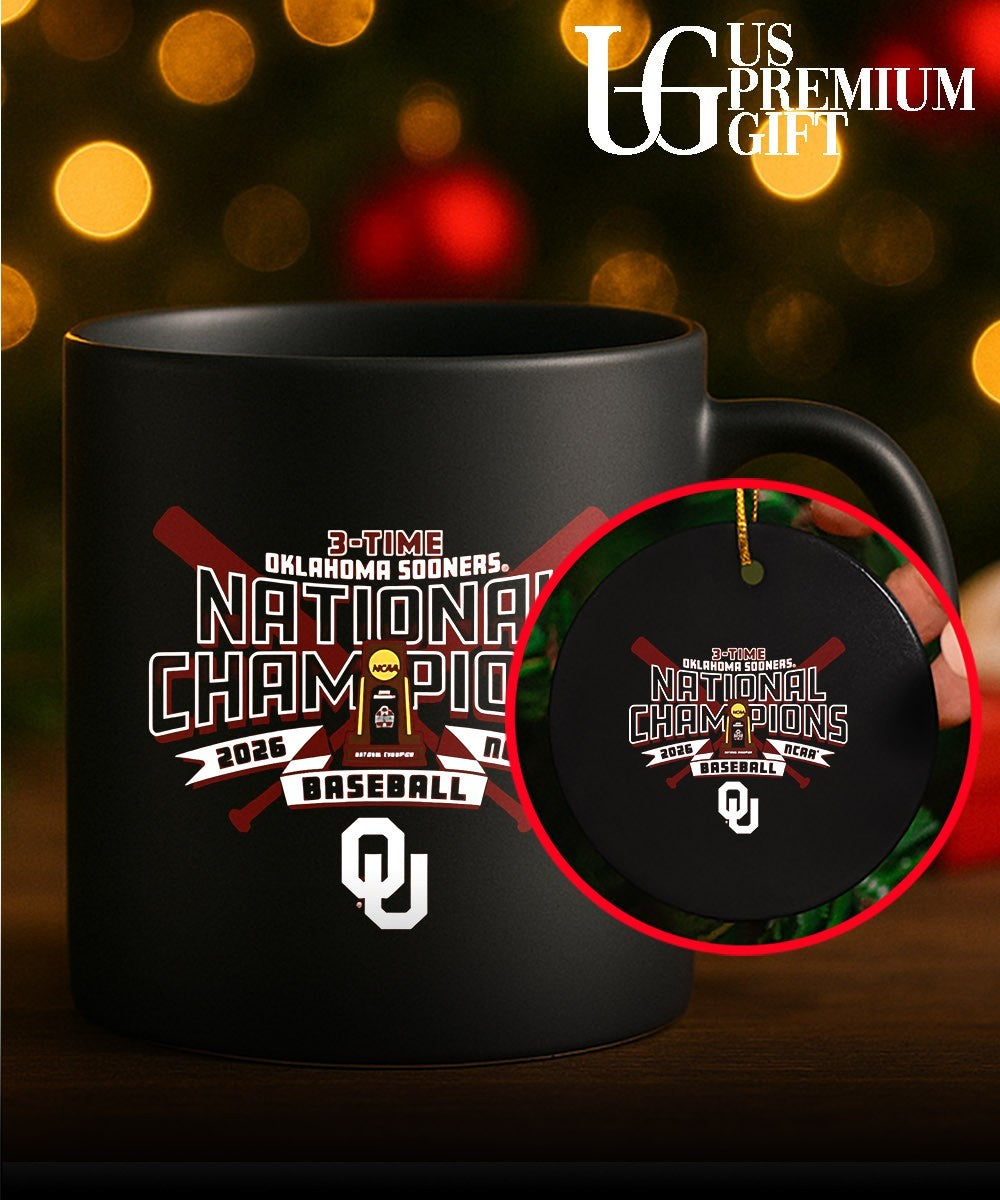 Oklahoma Sooners Crimson 2026 College World Series 3-Time Champions shirt