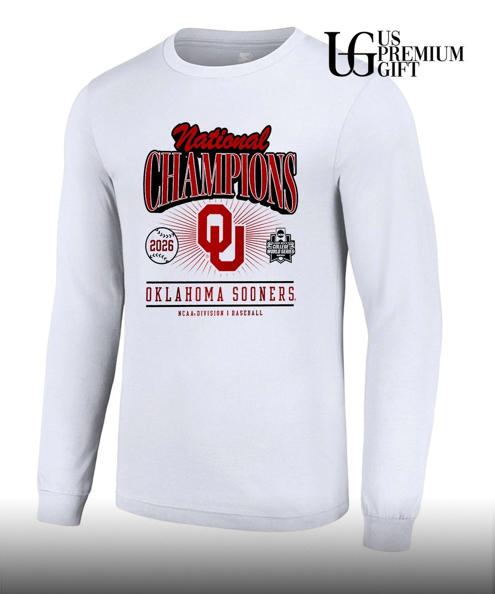 Oklahoma Sooners NCAA Baseball National Champions 2026 Men’s College World Series shirt