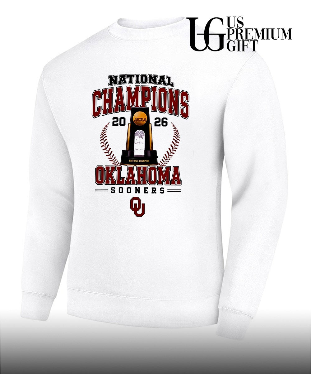 Oklahoma Sooners NCAA Baseball National Champions 2026 trophy shirt