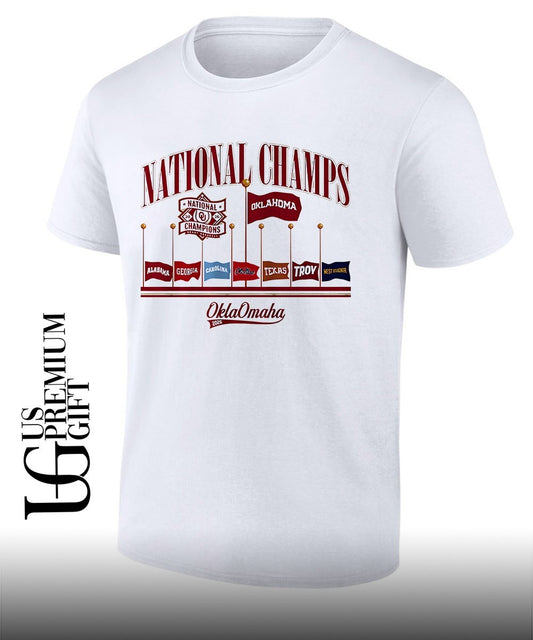 Oklahoma Sooners NCAA Baseball National Champs OklaOmaha 2026 Alabama Georgia flags shirt