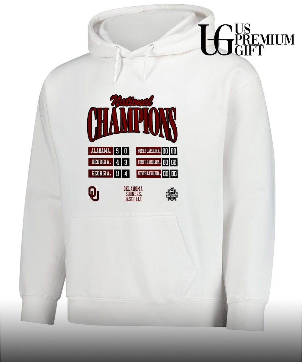 Oklahoma Sooners NCAA College World Series National Champions Scoreboard shirt