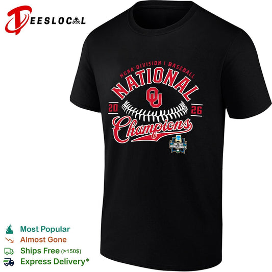 Oklahoma Sooners NCAA Division I Baseball National Champions 2026 College World shirt