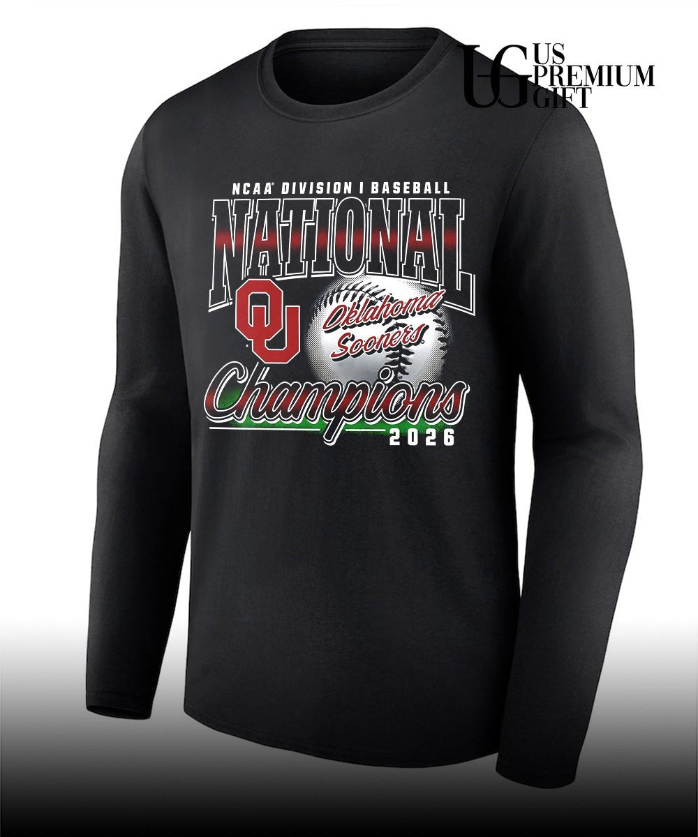 Oklahoma Sooners NCAA Division I Baseball National Champions 2026 T-shirt