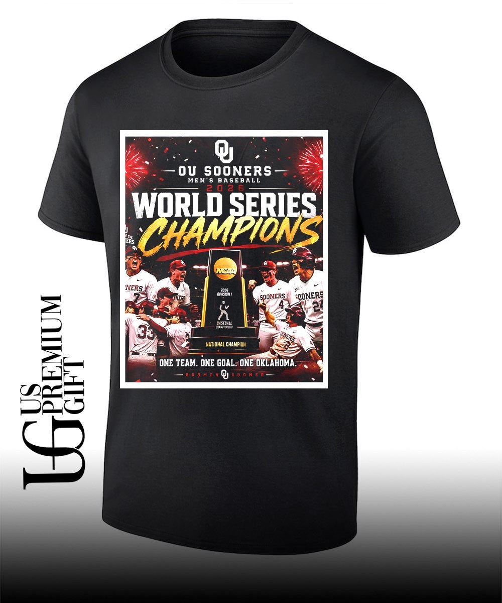 Oklahoma Sooners NCAA Men’s Baseball 2026 World Series Champions One Team Goal shirt