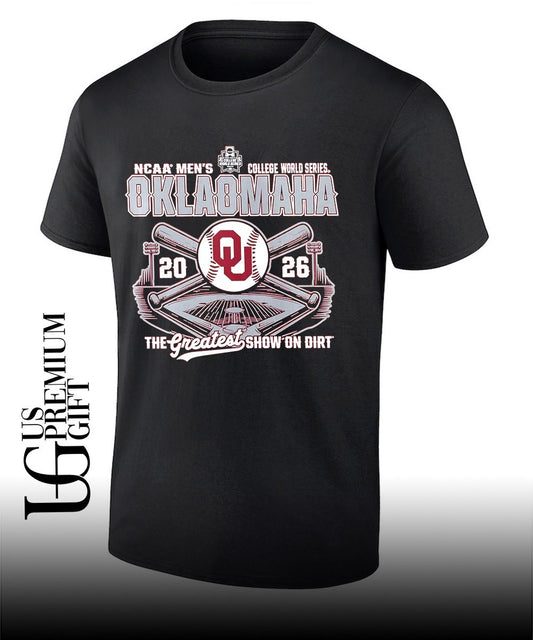 Oklahoma Sooners NCAA Men’s College World Series Oklamaha 2026 The Greatest Show on Dirt shirt