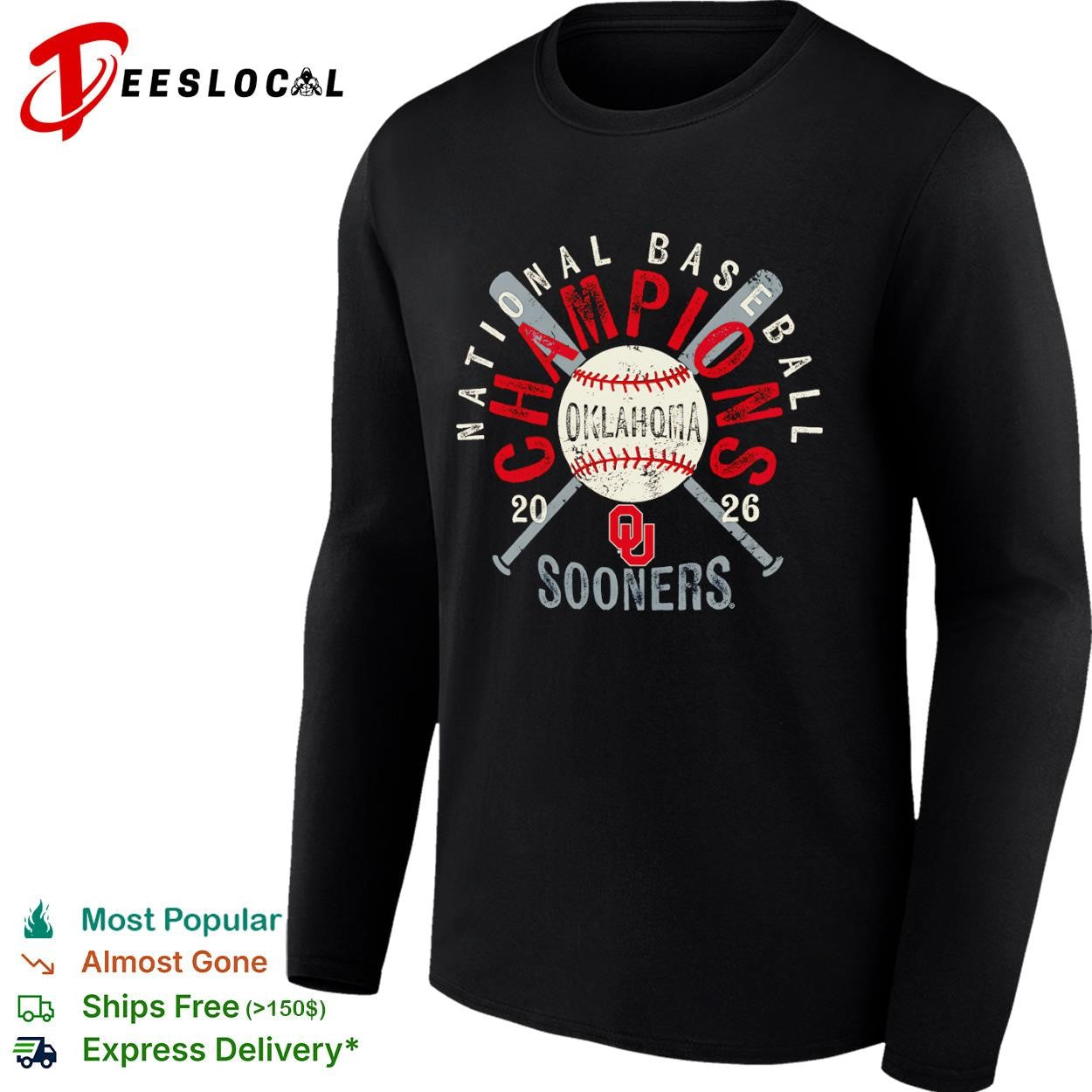 Oklahoma Sooners National Baseball Champions 2026 shirt
