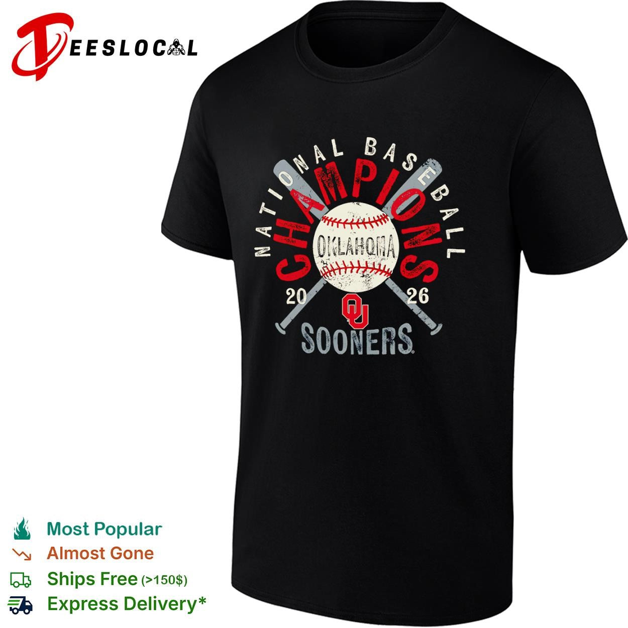 Oklahoma Sooners National Baseball Champions 2026 shirt