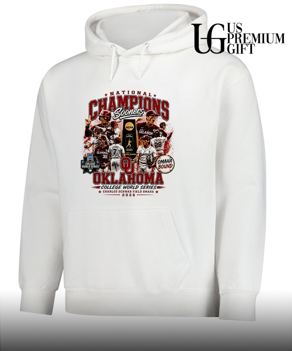Oklahoma Sooners National Champions 2026 NCAA College World Series baseball shirt