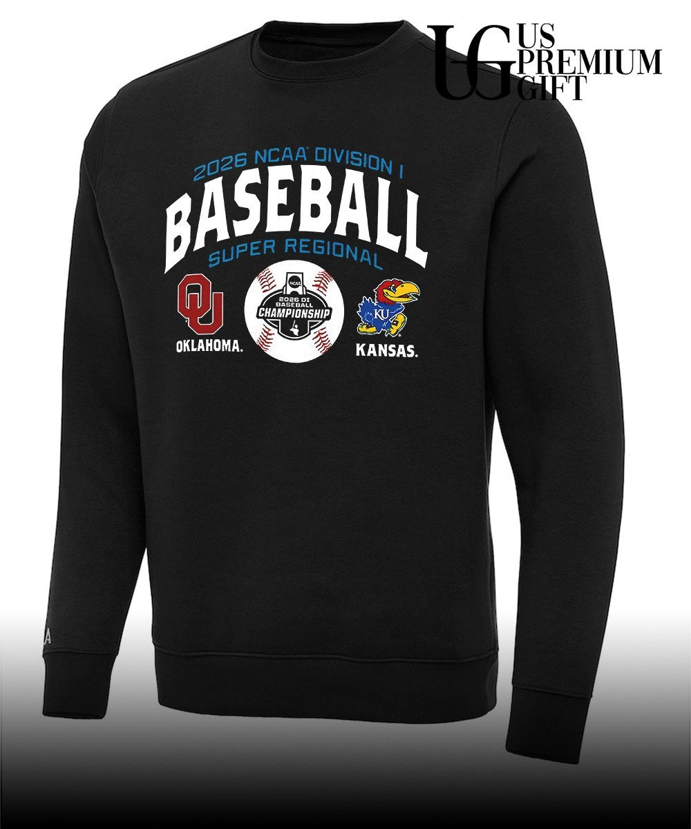 Oklahoma Sooners and Kansas Jayhawks 2026 NCAA Division I Baseball Super Regional shirt