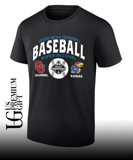 Oklahoma Sooners and Kansas Jayhawks 2026 NCAA Division I Baseball Super Regional shirt