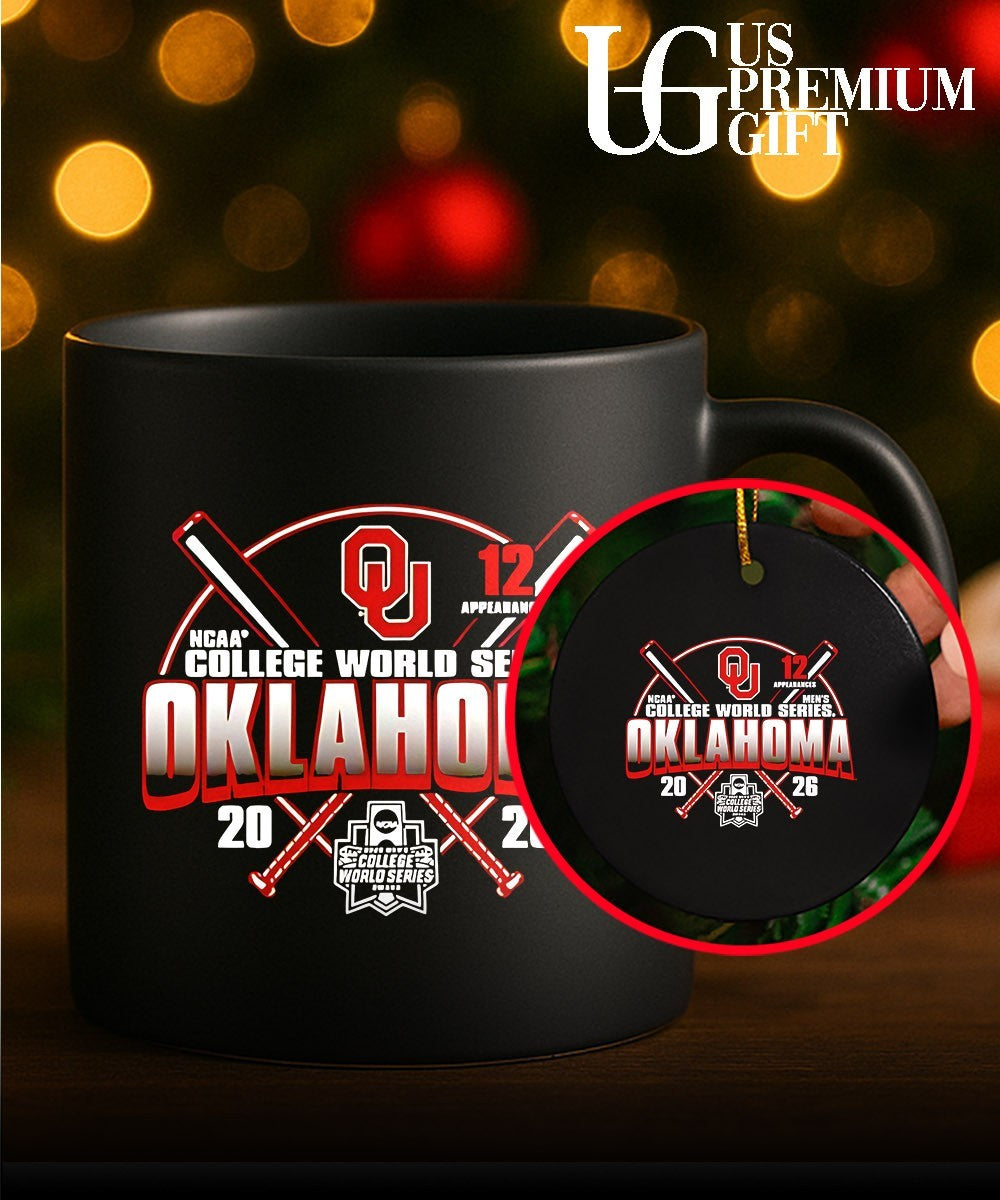 Oklahoma Sooners crossed bats 12 appearances NCAA Mens College World Series 2026 shirt