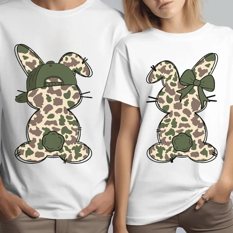 Oldschool Camo Bunny Rabbit Easter Cute Boy Cute Girl Shirts, Bunny Camo Egg Hunter Shirt, Camo Hunting Lovers Tee, Easter Gifts