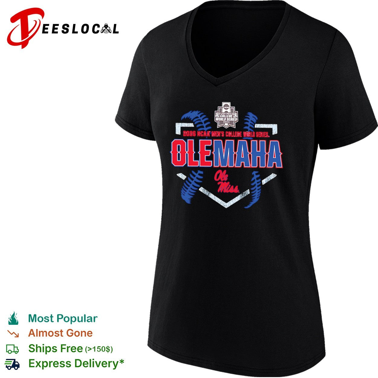 Ole Miss Rebels 2026 NCAA College World Series Olemaha baseball championship shirt