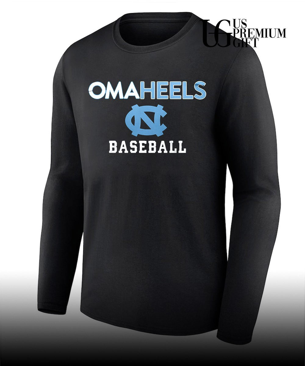 Omaheels North Carolina Tar Heels 2026 Baseball NCAA College World Series logo shirt