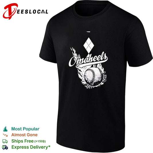Omaheels North Carolina baseball flame graphic College World Series shirt