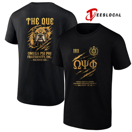 Omega Psi Phi cardinal principles the que shirt