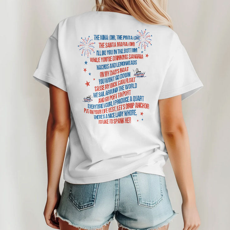 On The Fourth Of July Boats Hoes & Freedom Step Brothers Movie Lyrics Funny 4th Of July T Shirt