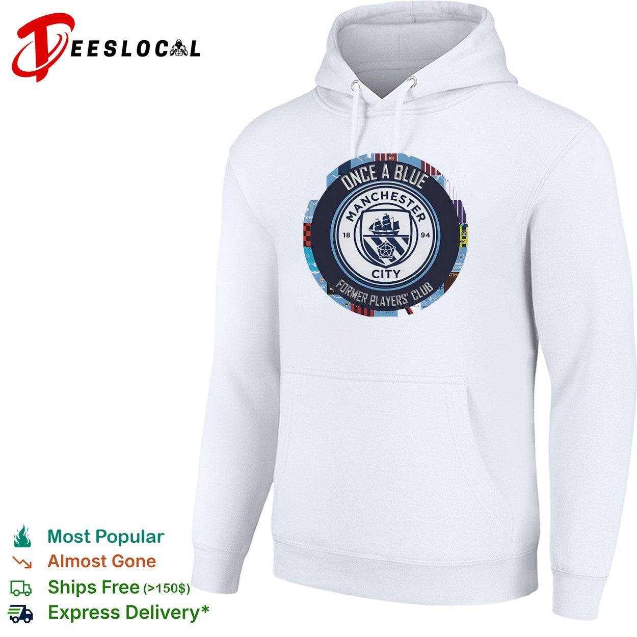 Once a Blue Manchester City Former Players Club Emblem Logo shirt