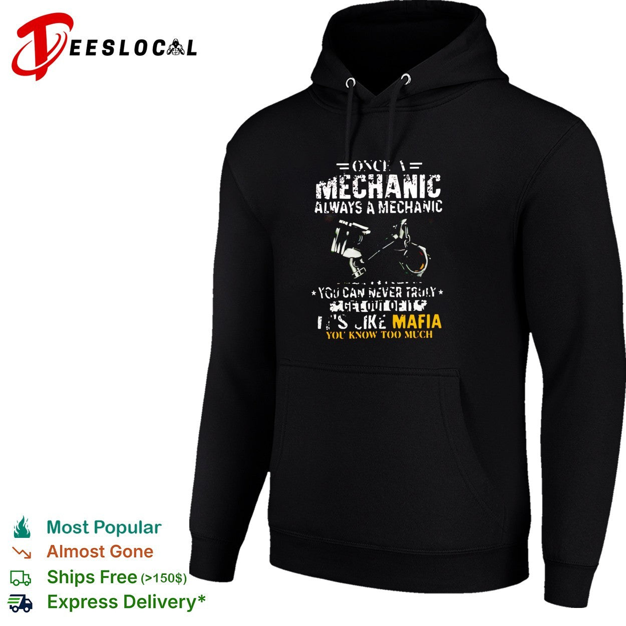 Once a mechanic always a mechanic it’s like mafia piston tool graphic shirt