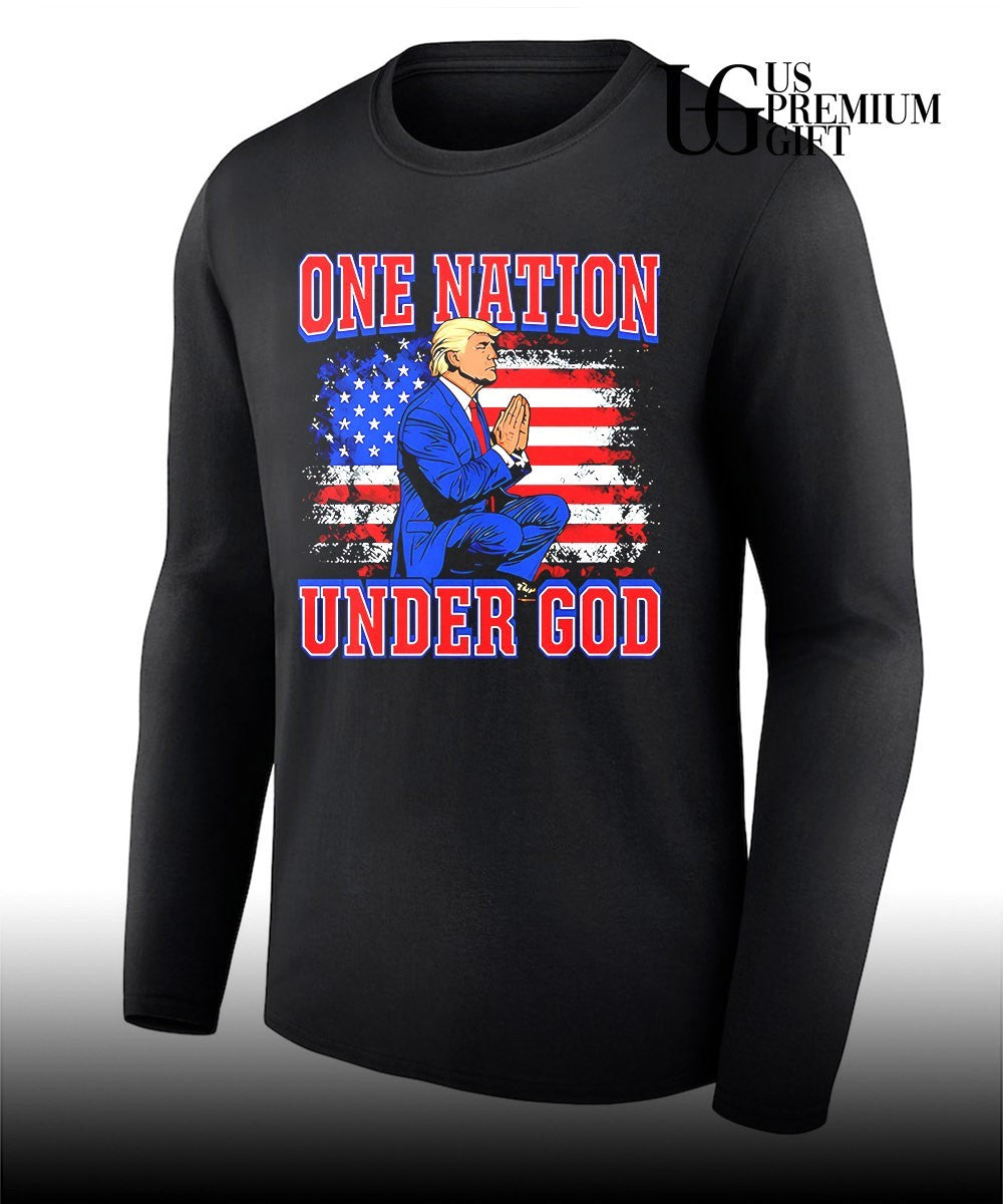 One Nation Under God Trump Illustration shirt