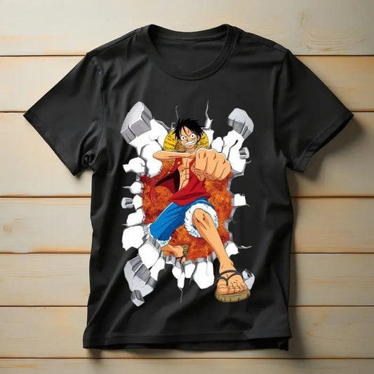 One Piece T-shirt, cartoon tshirt, anime shirt, Luffy T-shirt
