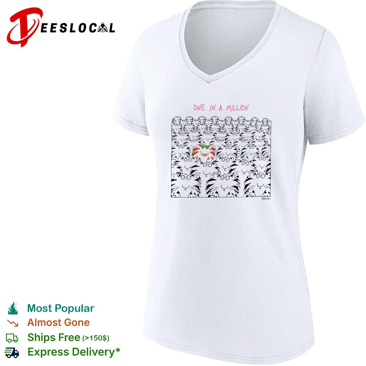 One in a million orange cat among cats shirt