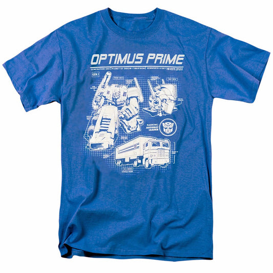 Transformers Optimus Prime Tech Specs Adult T-Shirt - clothing by TeeHivey.com