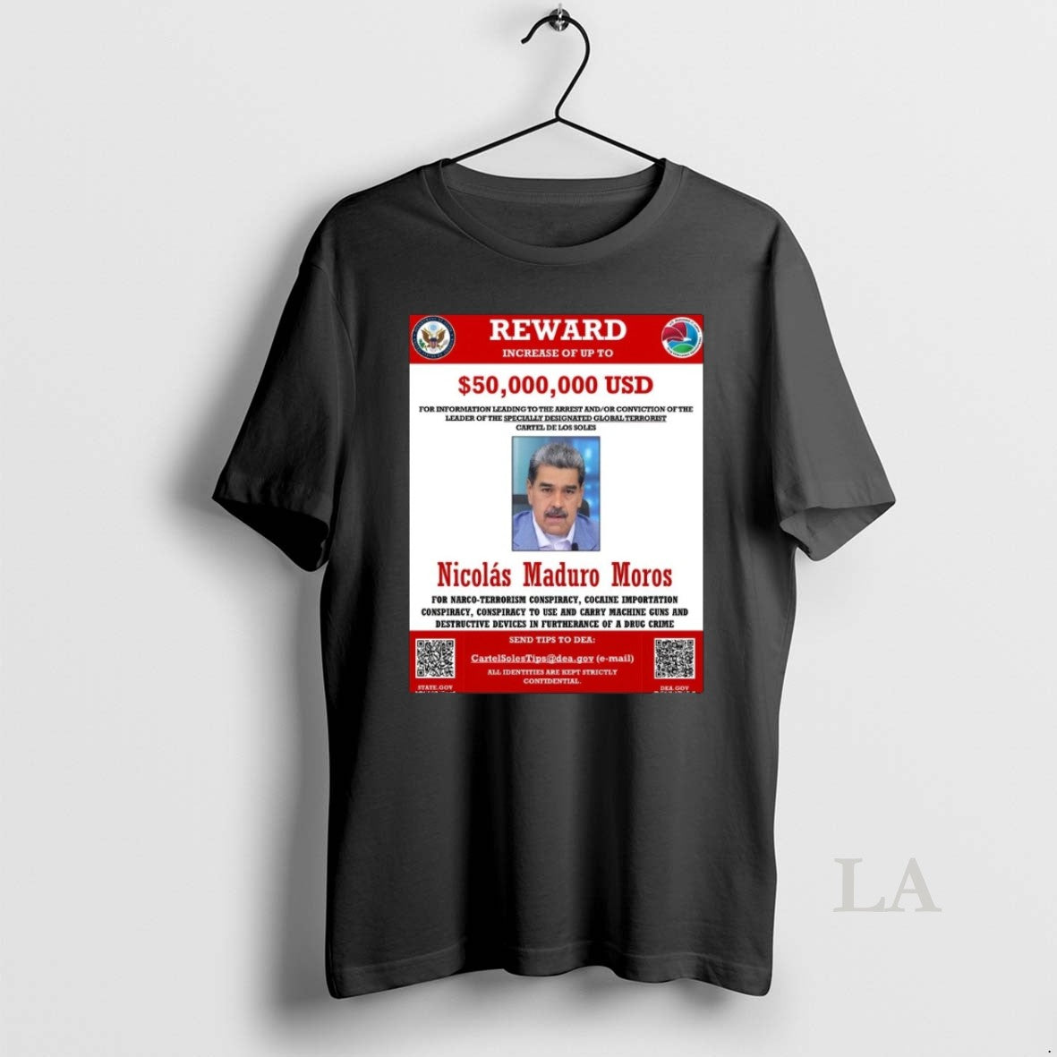Original 2026 Wanted Nicolas Maduro Moros Reward 50 Million Usd Dea State Dept - clothing by TeeHivey.com