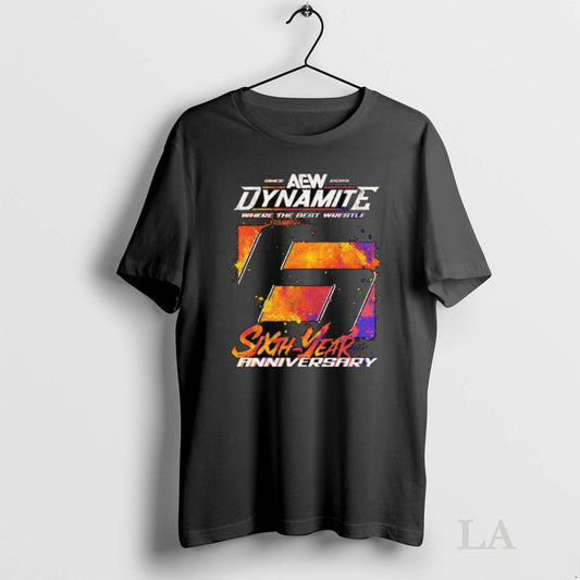 Original Aew Dynamite Where The Best Wrestle 6th Anniversary Long Sleve