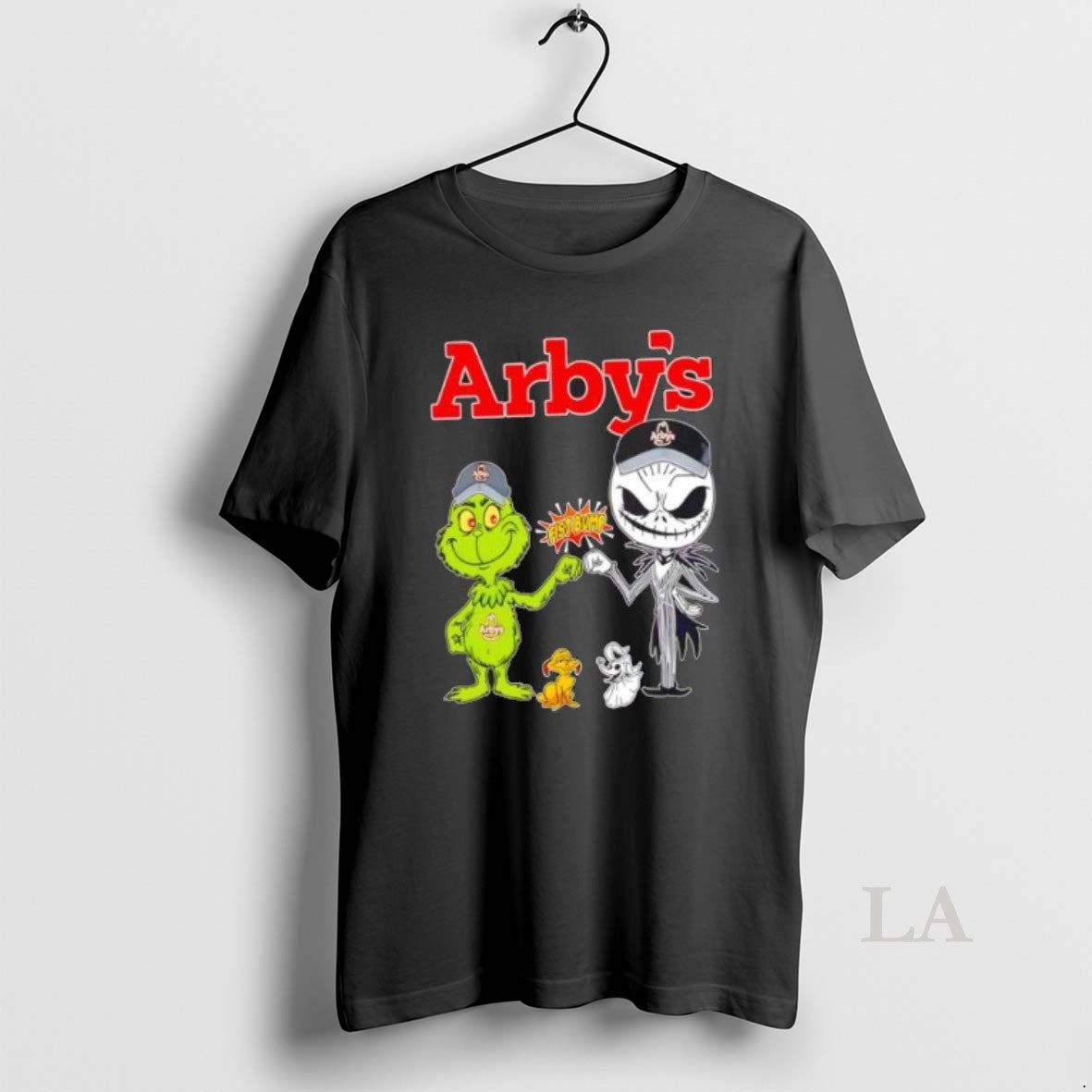 Original Arbys X Grinch And Jack Skellington Fist Bump Uniwilling Friends - clothing by TeeHivey.com