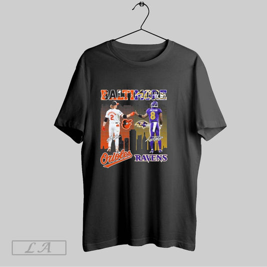 Original Baltimore Player Orioles And Ravens Signature Shirt T Shirt