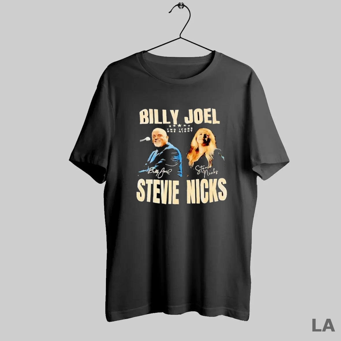 Original Billy Joel Stevie Nicks Two Icons One Night Retro - clothing by TeeHivey.com