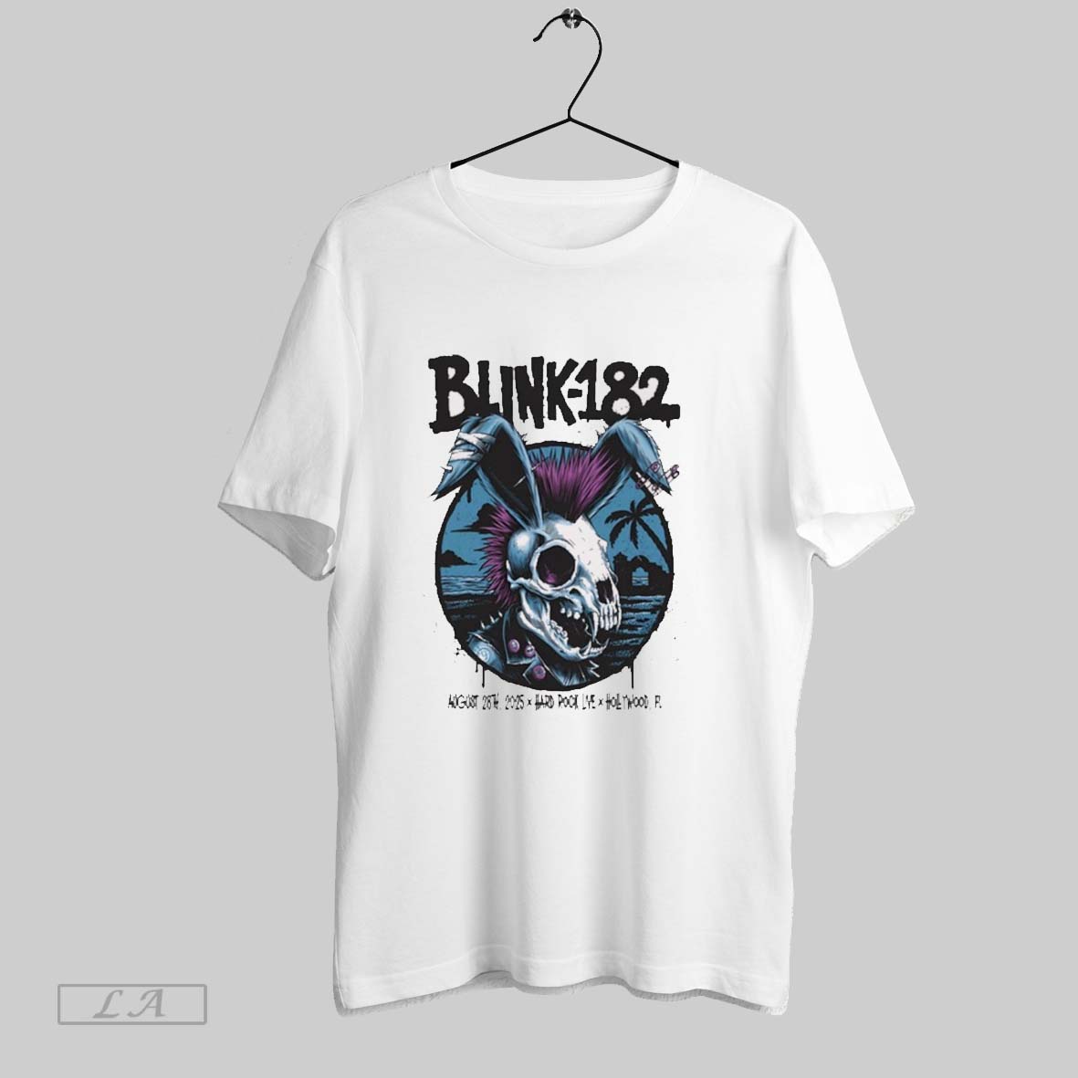 Original Blink 182 August 28th 2025 Hard Rock Live In Hollywood Fl Skull Bunny