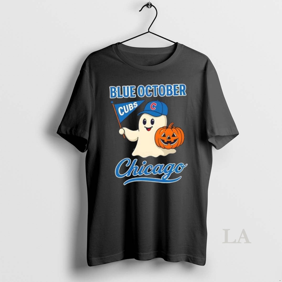 Original Chicago Cubs Blue October Ghost Pumpkin Halloween - clothing by TeeHivey.com