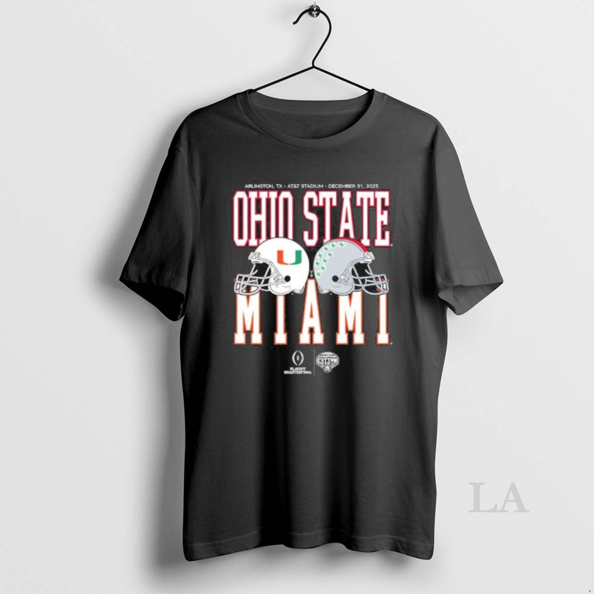 Original Cotton Bowl Classic 2025 Miami Vs Ohio State Helmet Matchup - clothing by TeeHivey.com