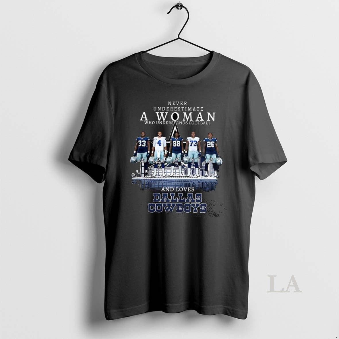 Original Dallas Cowboys Never Underestimate A Woman Who Loves Cowboys Player Signature Skyline - clothing by TeeHivey.com