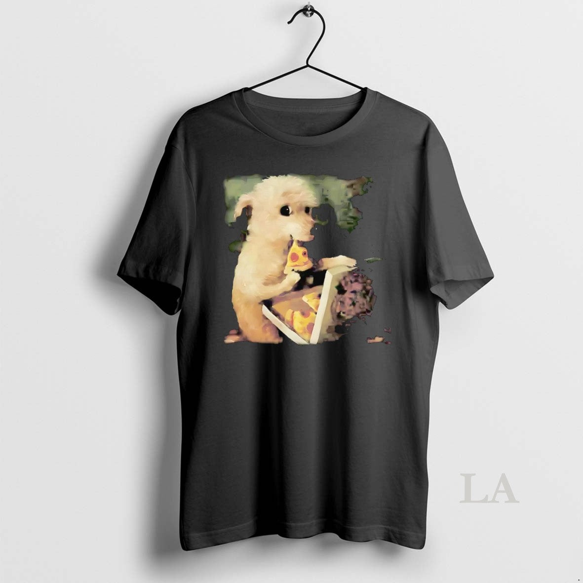 Original Dog Eating Pizza - clothing by TeeHivey.com