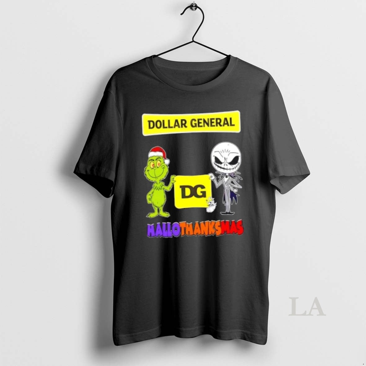 Original Dollar General X Grinch And Jack Skellington Friends Fist Bump Happy Hallothanksmas - clothing by TeeHivey.com