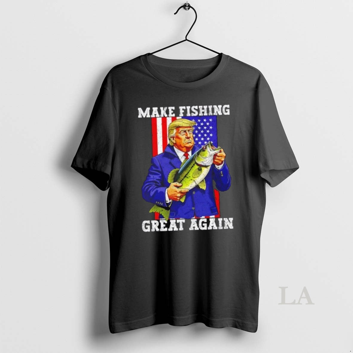 Original Donald Trump Make Fishing Great Again American Flag - clothing by TeeHivey.com