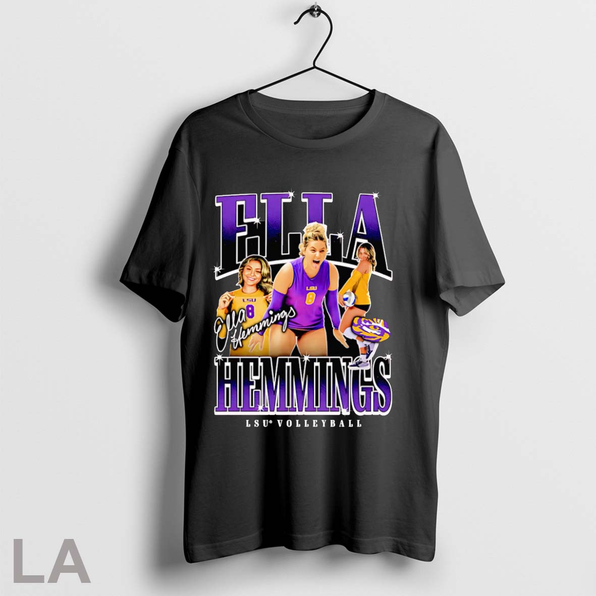 Original Ella Hemmings Lsu Volleyball Retro 90s T Shirt