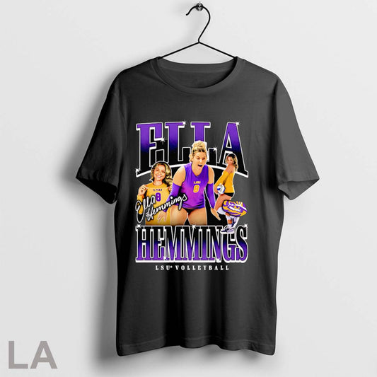 Original Ella Hemmings Lsu Volleyball Retro 90s T Shirt