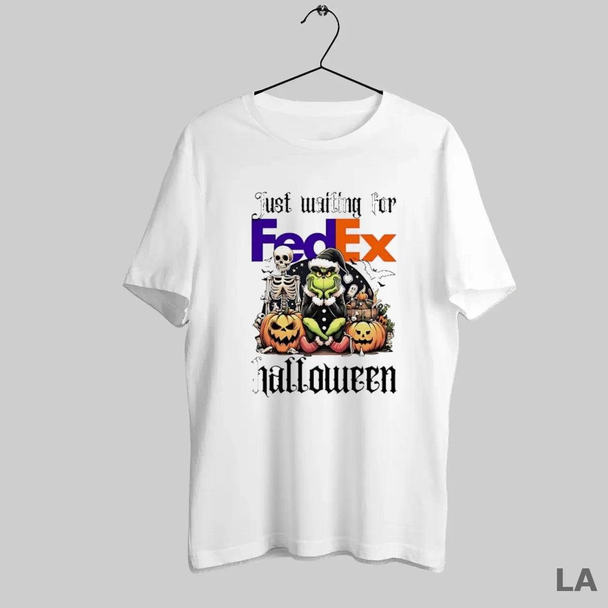 Original Fedex Grinch Just Waiting For Halloween Goth Graphic - clothing by TeeHivey.com