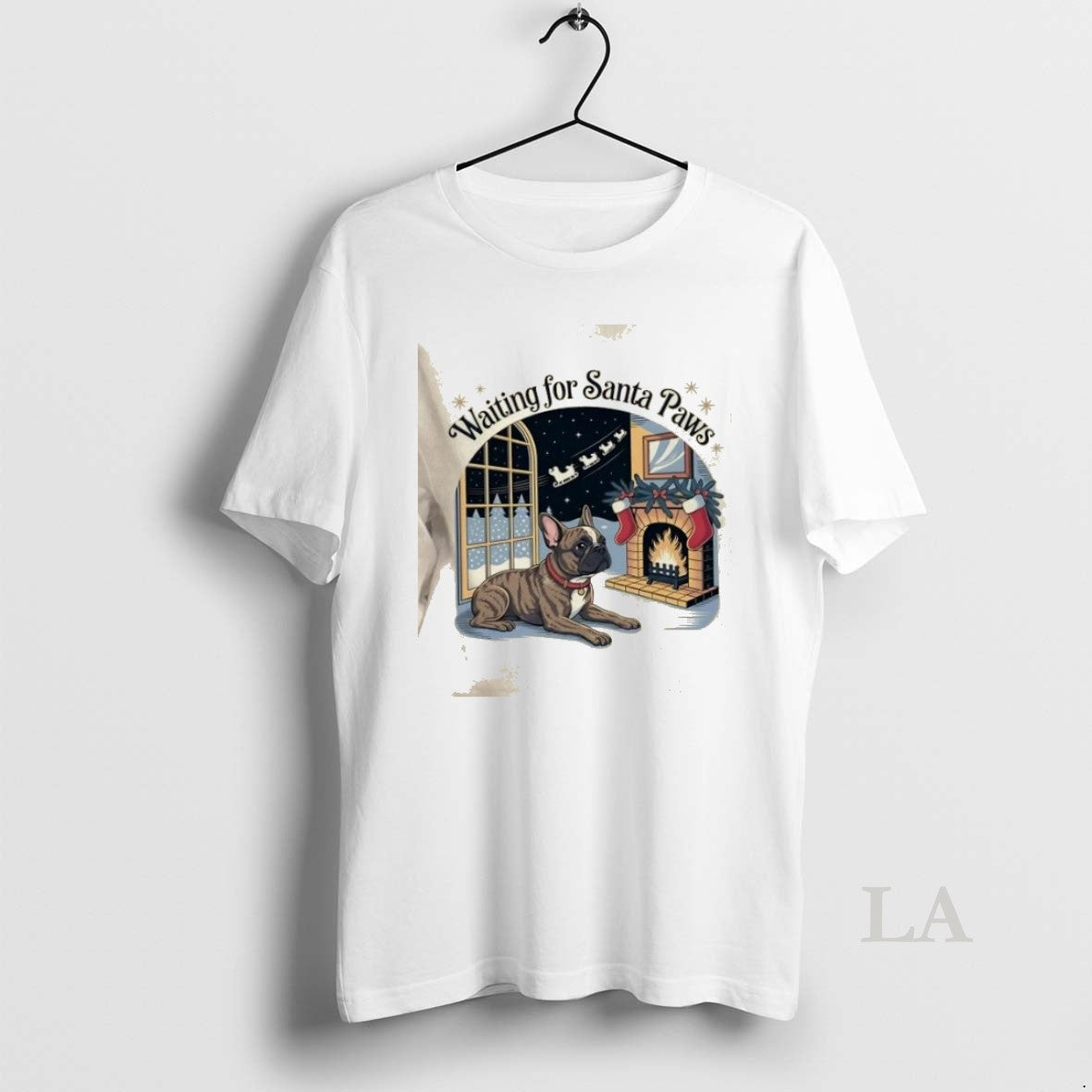 Original French Bulldog Santa Paws Christmas - clothing by TeeHivey.com