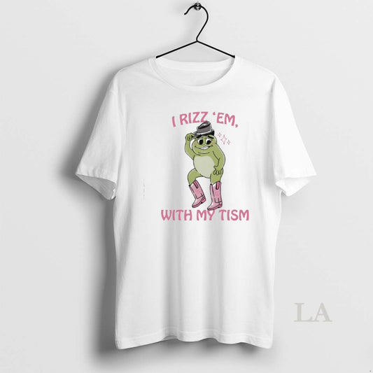 Original Frog Cute I Rizz Em With My Tism - clothing by TeeHivey.com
